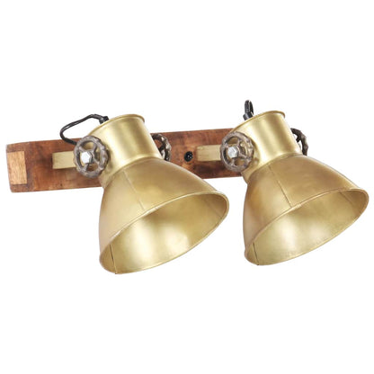 320508 vidaXL Industrial Wall Lamp Brass 45x25 cm E27 2