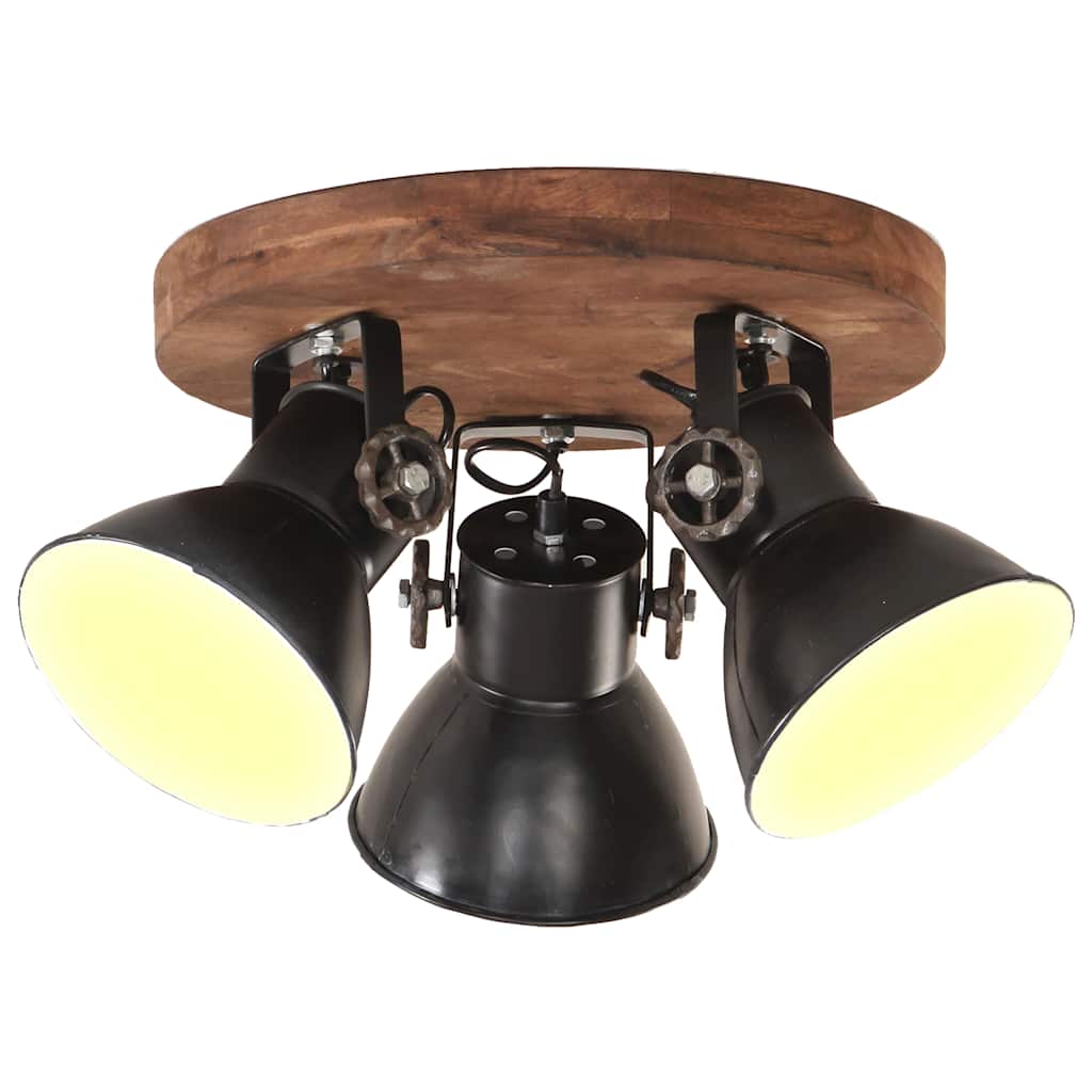 vidaXL Industrial Wall Lamp 65x25 cm E27 Black