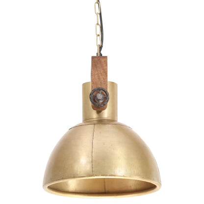 vidaXL Hanging Lamp | Brass, Brown | Iron with brass plating, Solid mango wood 6