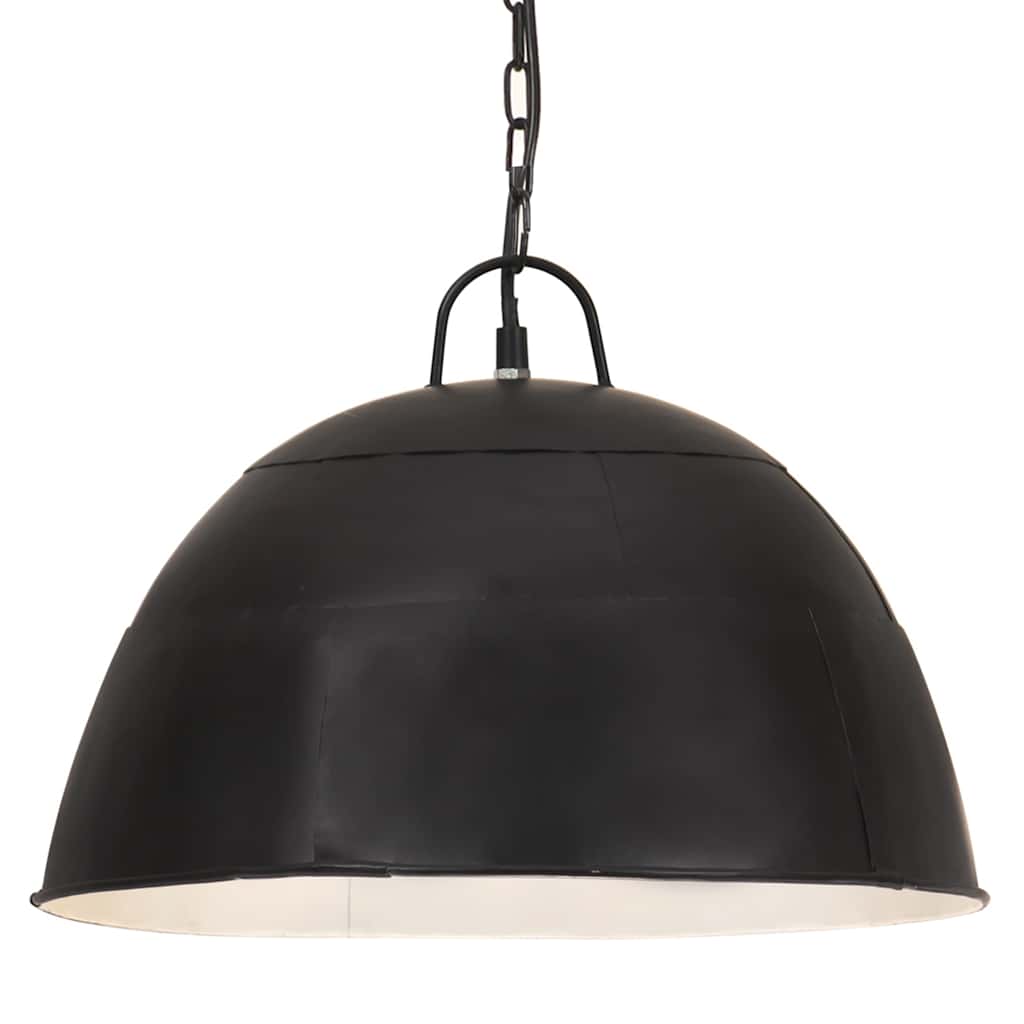 vidaXL Hanging Lamp | Black | Iron | Medium | Hanging Lamp | Round | Industrial 1