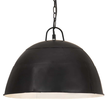 vidaXL Hanging Lamp | Black | Iron | Medium | Hanging Lamp | Round | Industrial 1