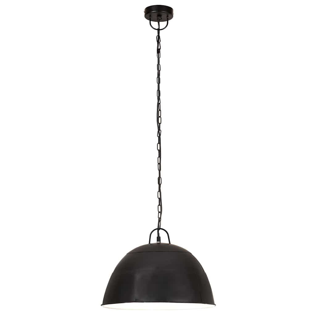 vidaXL Hanging Lamp | Black | Iron | Medium | Hanging Lamp | Round | Industrial 3