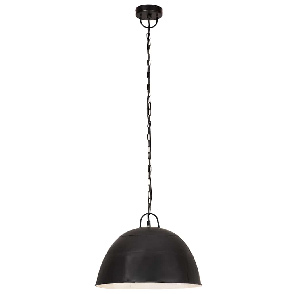 vidaXL Hanging Lamp | Black | Iron | Medium | Hanging Lamp | Round | Industrial 4