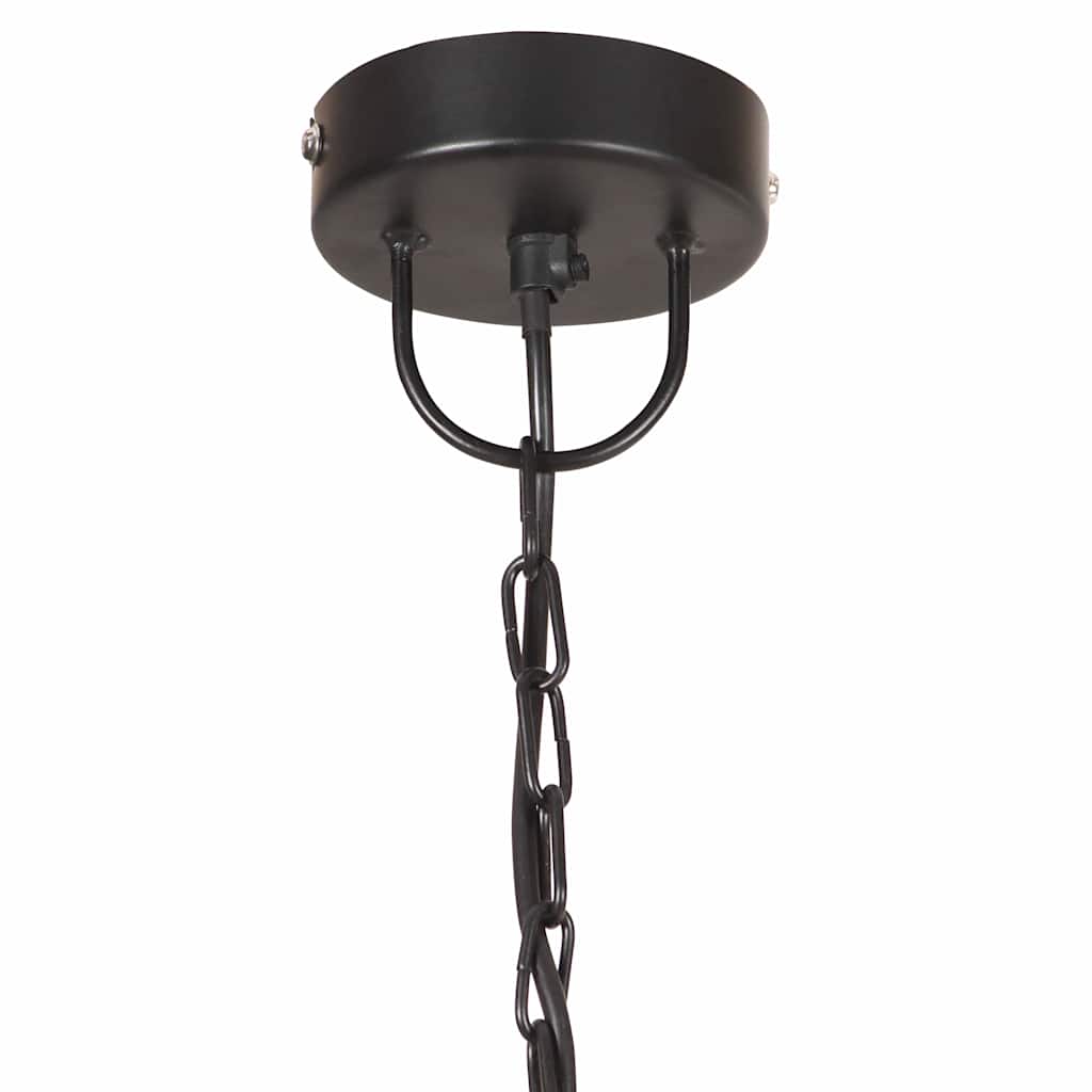vidaXL Hanging Lamp | Black | Iron | Medium | Hanging Lamp | Round | Industrial 5