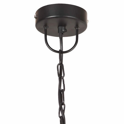 vidaXL Hanging Lamp | Black | Iron | Medium | Hanging Lamp | Round | Industrial 5