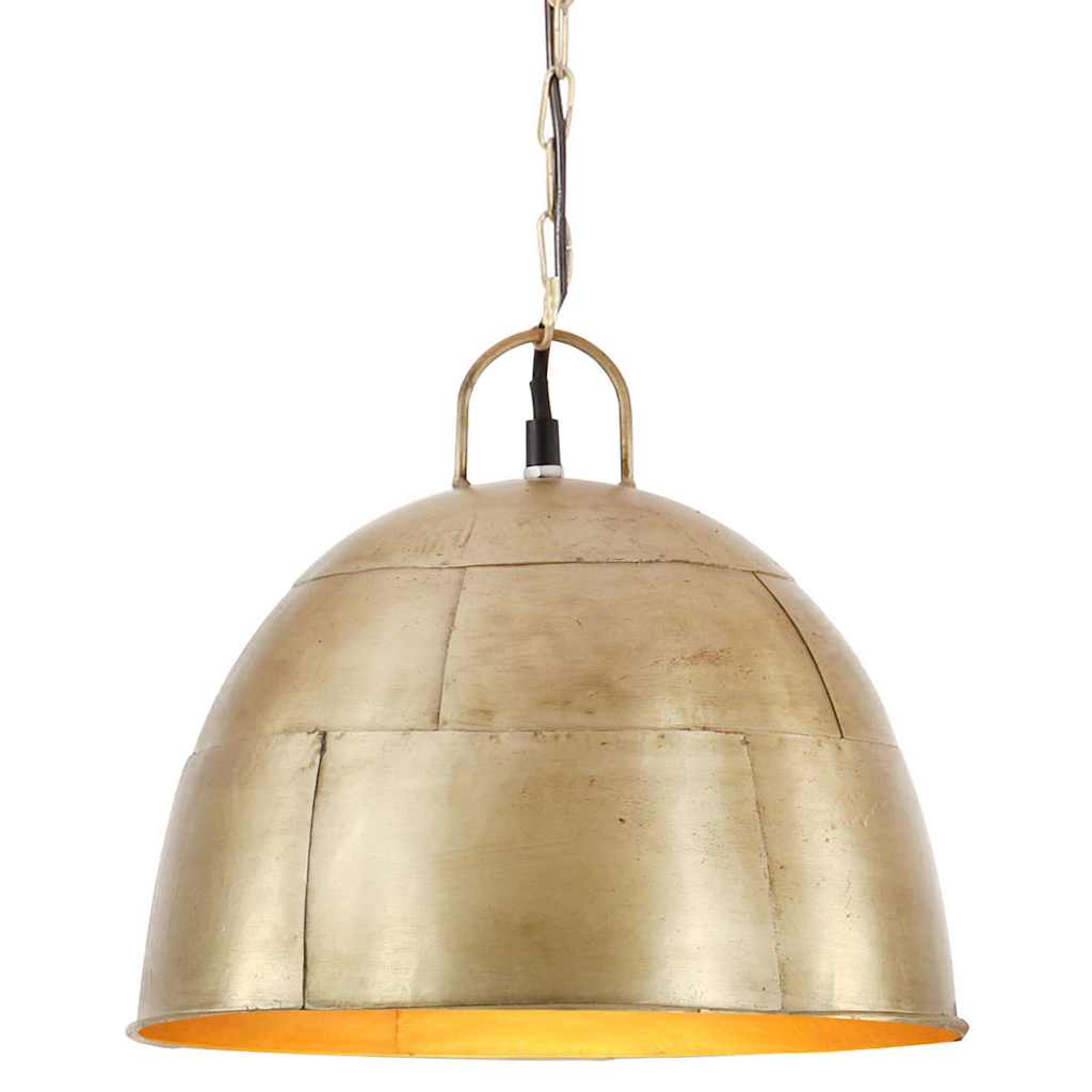 vidaXL Industrial Vintage Hanging Lamp 25 W Brass Round 31 cm E27 1