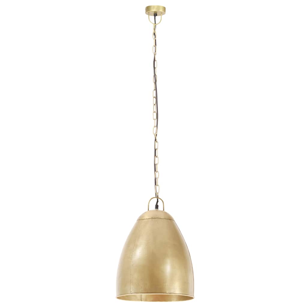 vidaXL Industrial Hanging Lamp 25 W Brass Round 32 cm E27 3