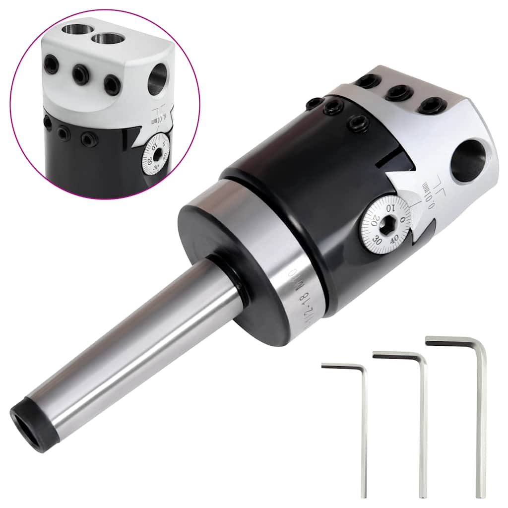 vidaXL F1-12 50 mm Boring Head with MT2-M10 Boring Shank for Lathe Milling 1