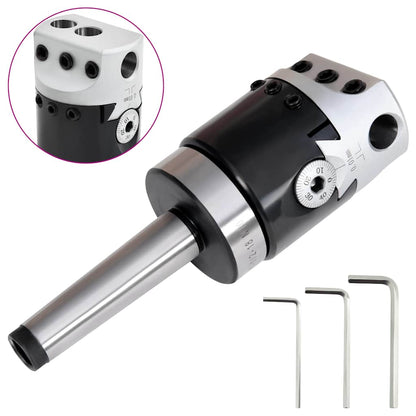vidaXL F1-12 50 mm Boring Head with MT2-M10 Boring Shank for Lathe Milling 1