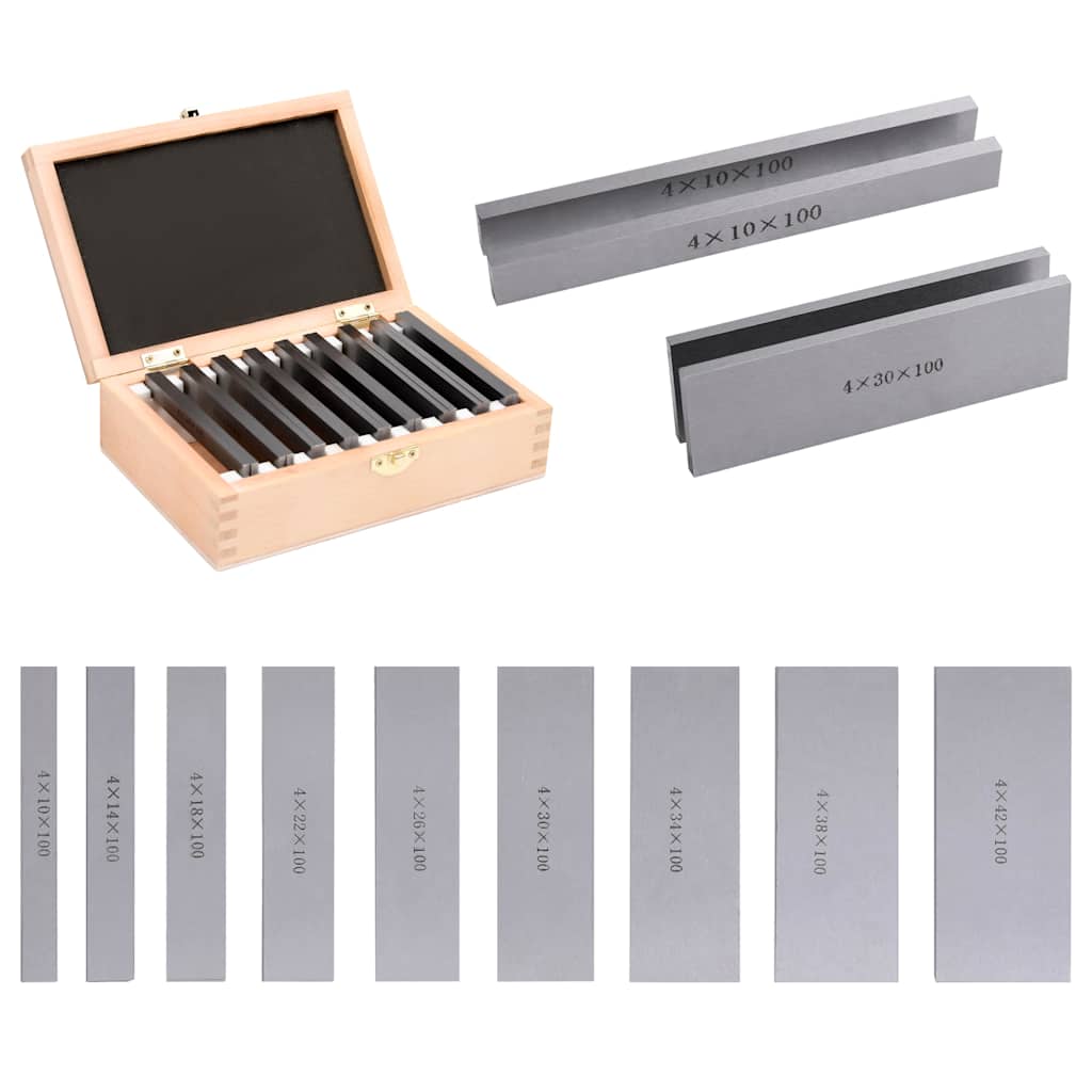vidaXL Parallel Pads 100 mm 18 pcs 10-42 mm 4