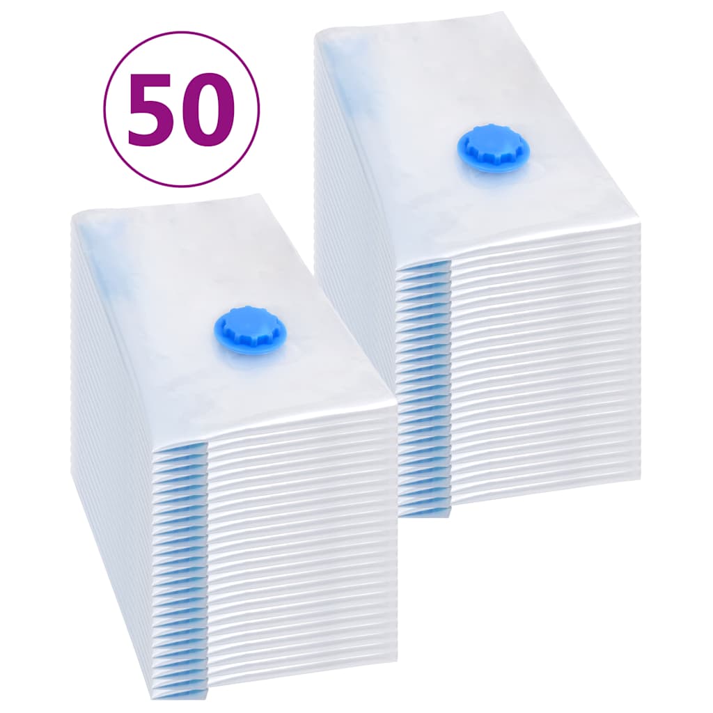 vidaXL Vacuum Travel Storage Bags Clothing Bags 60x40 cm 50 pcs 2