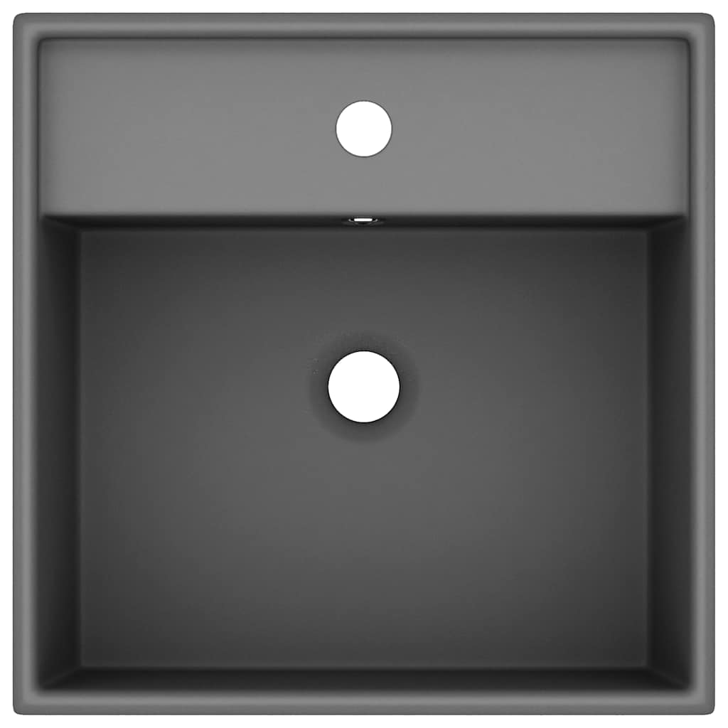 Luxury Basin Overflow Square Matt Pink 41x41 cm Ceramic Matte dark grey