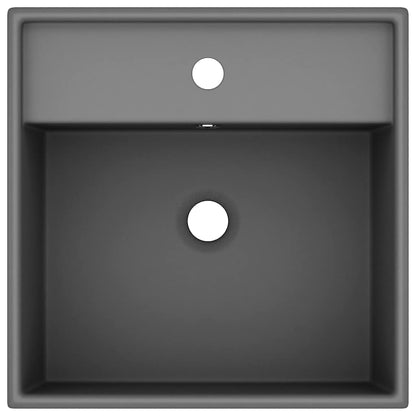 Luxury Basin Overflow Square Matt Pink 41x41 cm Ceramic Matte dark grey