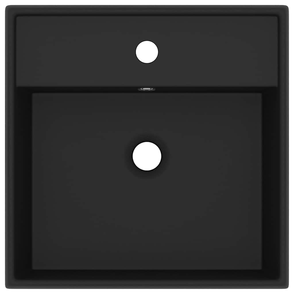 Luxury Basin Overflow Square Matt Pink 41x41 cm Ceramic Matte black