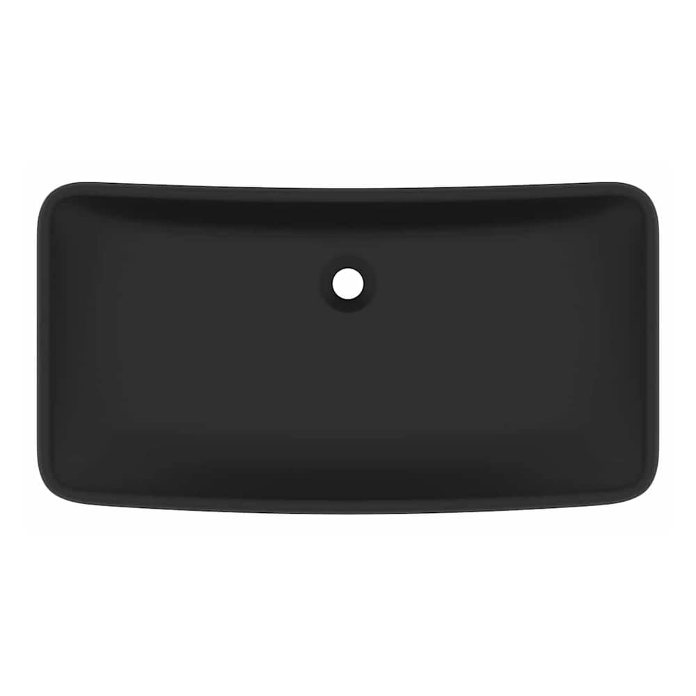 Ceramic Bathroom Sink Basin Rectangular Matte black
