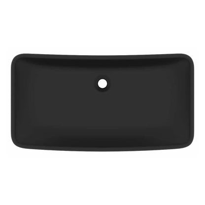 Ceramic Bathroom Sink Basin Rectangular Matte black