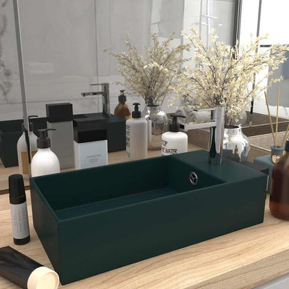 vidaXL Bathroom Sink with Overflow Ceramic