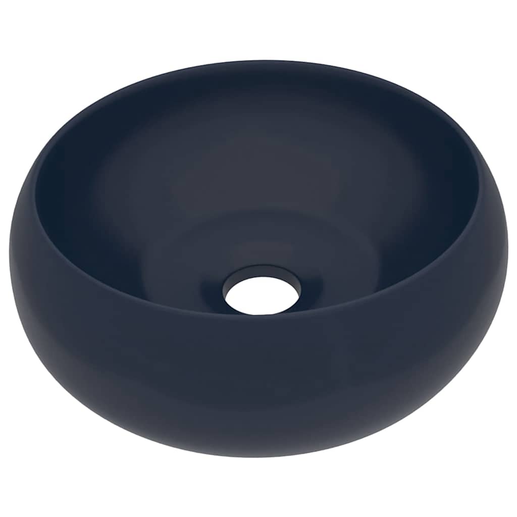 Wash Basin 40x15 cm Ceramic Matte dark blue