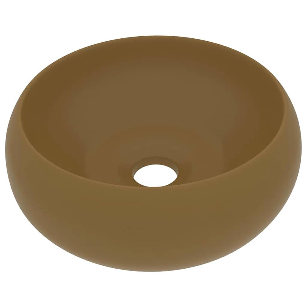 Wash Basin 40x15 cm Ceramic Matte cream