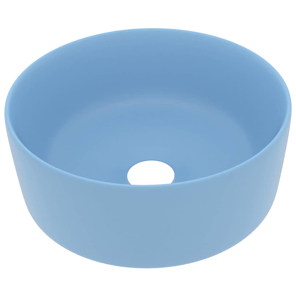 Wash Basin 40x15 cm Ceramic Matte light blue