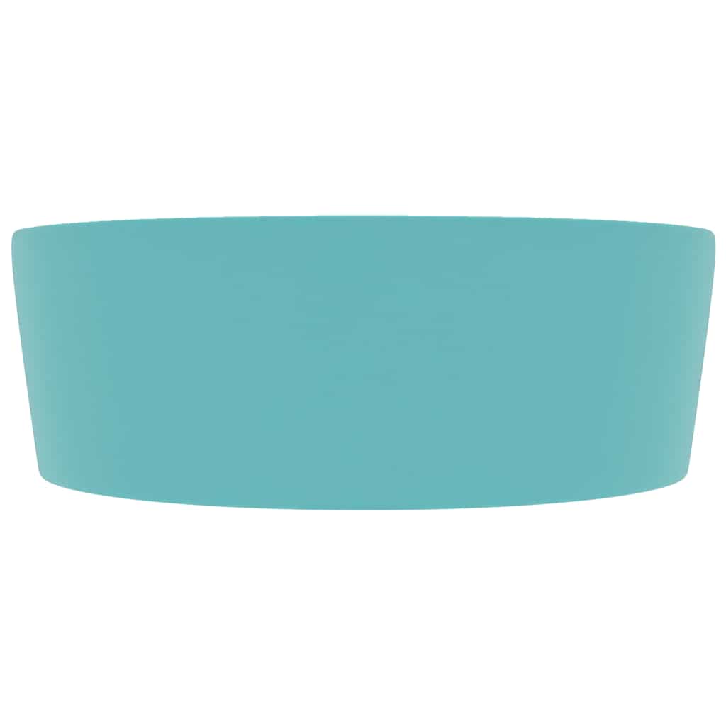 vidaXL Luxury Wash Basin Overflow Matt Light Green 36x13 cm Ceramic 3