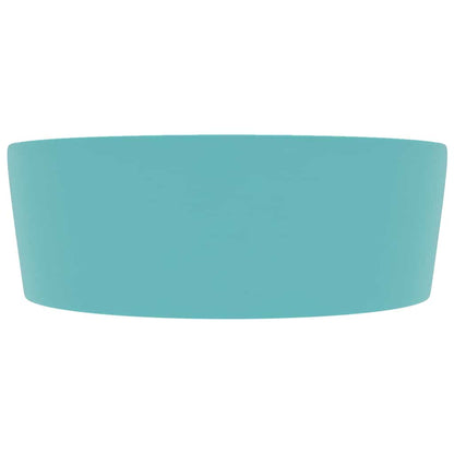Luxury Wash Basin with Overflow Matt Pink 36x13 cm Ceramic Matte light green
