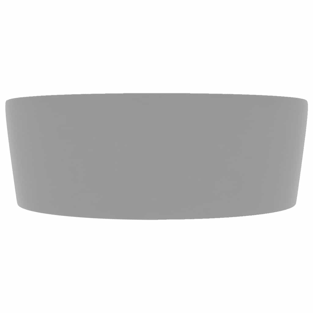Luxury Wash Basin with Overflow Matt Pink 36x13 cm Ceramic Matte light grey