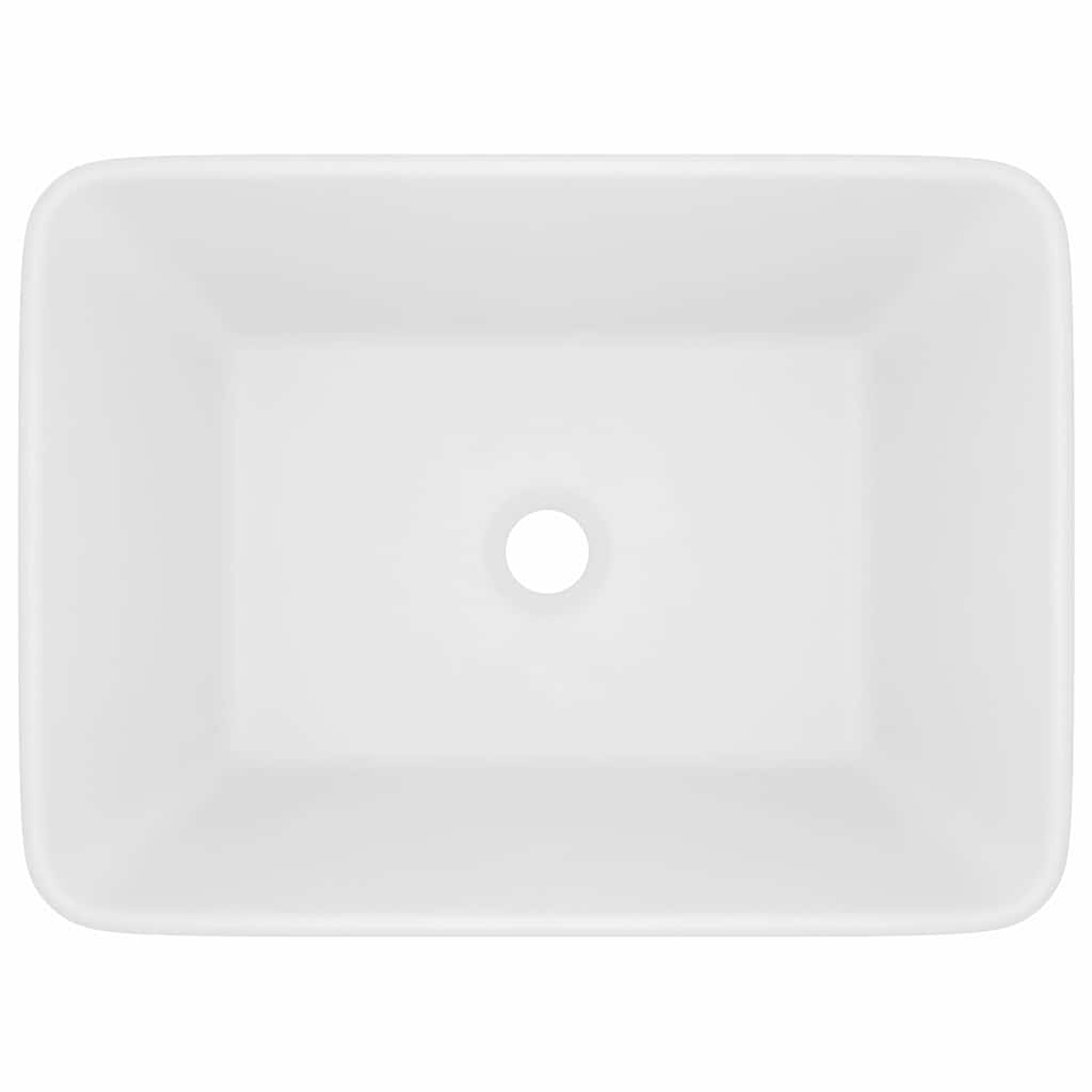 vidaXL Luxury Wash Basin Matt White 41x30x12 cm Ceramic 3