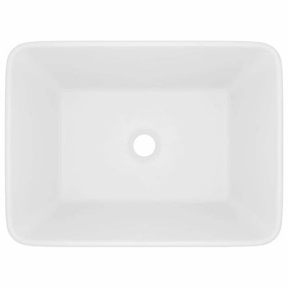 vidaXL Luxury Wash Basin Matt White 41x30x12 cm Ceramic 3