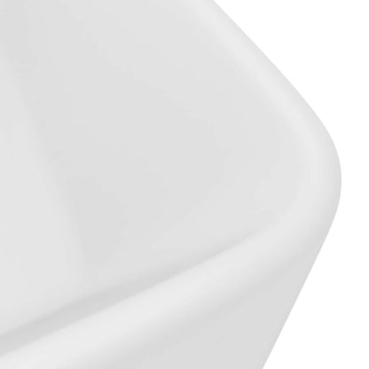 vidaXL Luxury Wash Basin Matt White 41x30x12 cm Ceramic 5