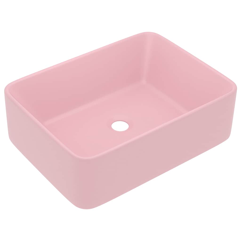 vidaXL Luxury Wash Basin Matt Pink 41x30x12 cm Ceramic 2