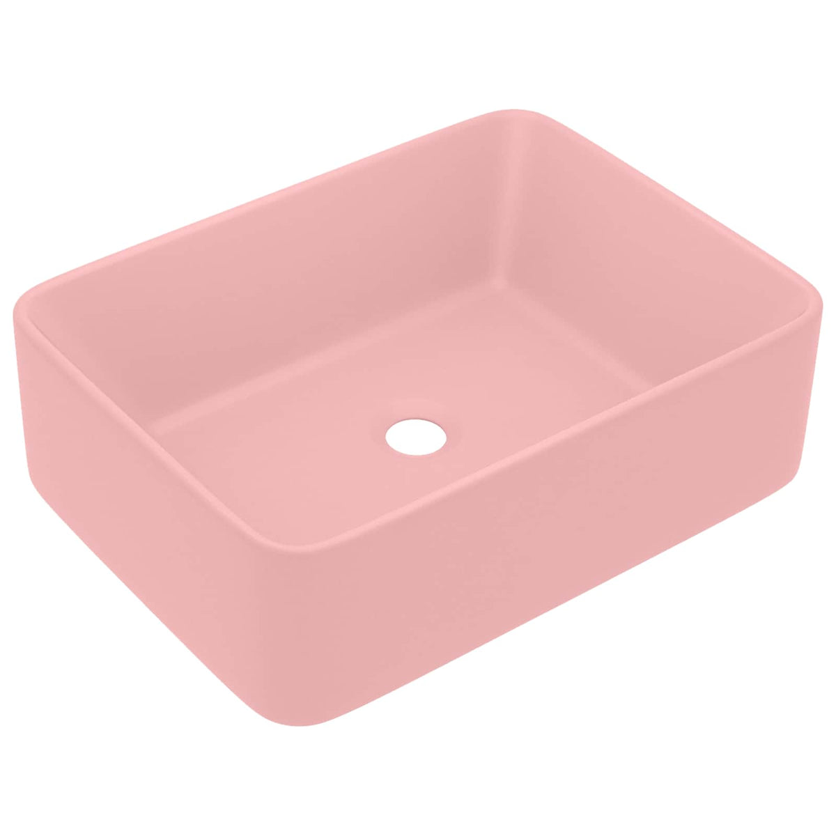 Luxury Wash Basin Matt Pink 41x30x12 cm Ceramic Matte pink