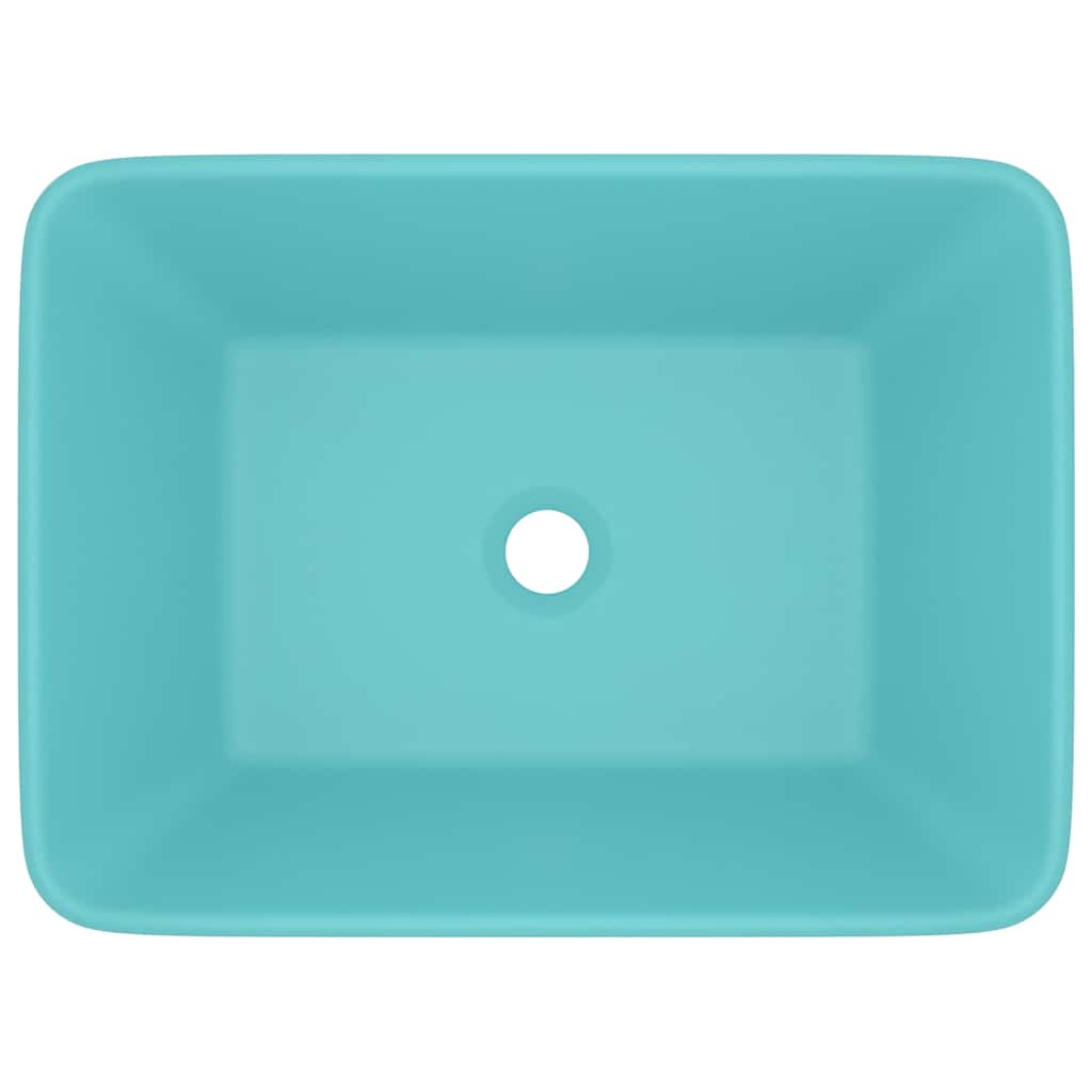 vidaXL Luxury Wash Basin Matt Light Green 41x30x12 cm Ceramic 3
