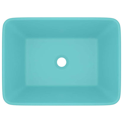 vidaXL Luxury Wash Basin Matt Light Green 41x30x12 cm Ceramic 3