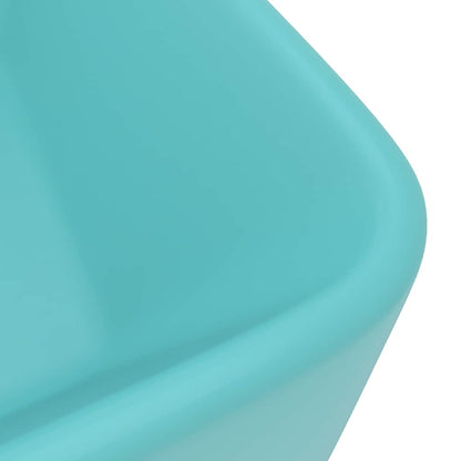 vidaXL Luxury Wash Basin Matt Light Green 41x30x12 cm Ceramic 5