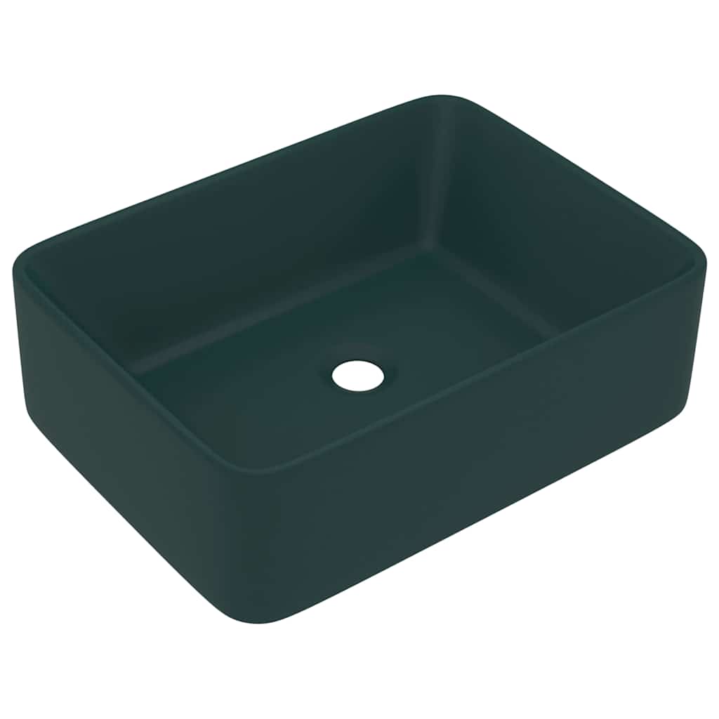 Luxury Wash Basin Matt Pink 41x30x12 cm Ceramic Matte dark green