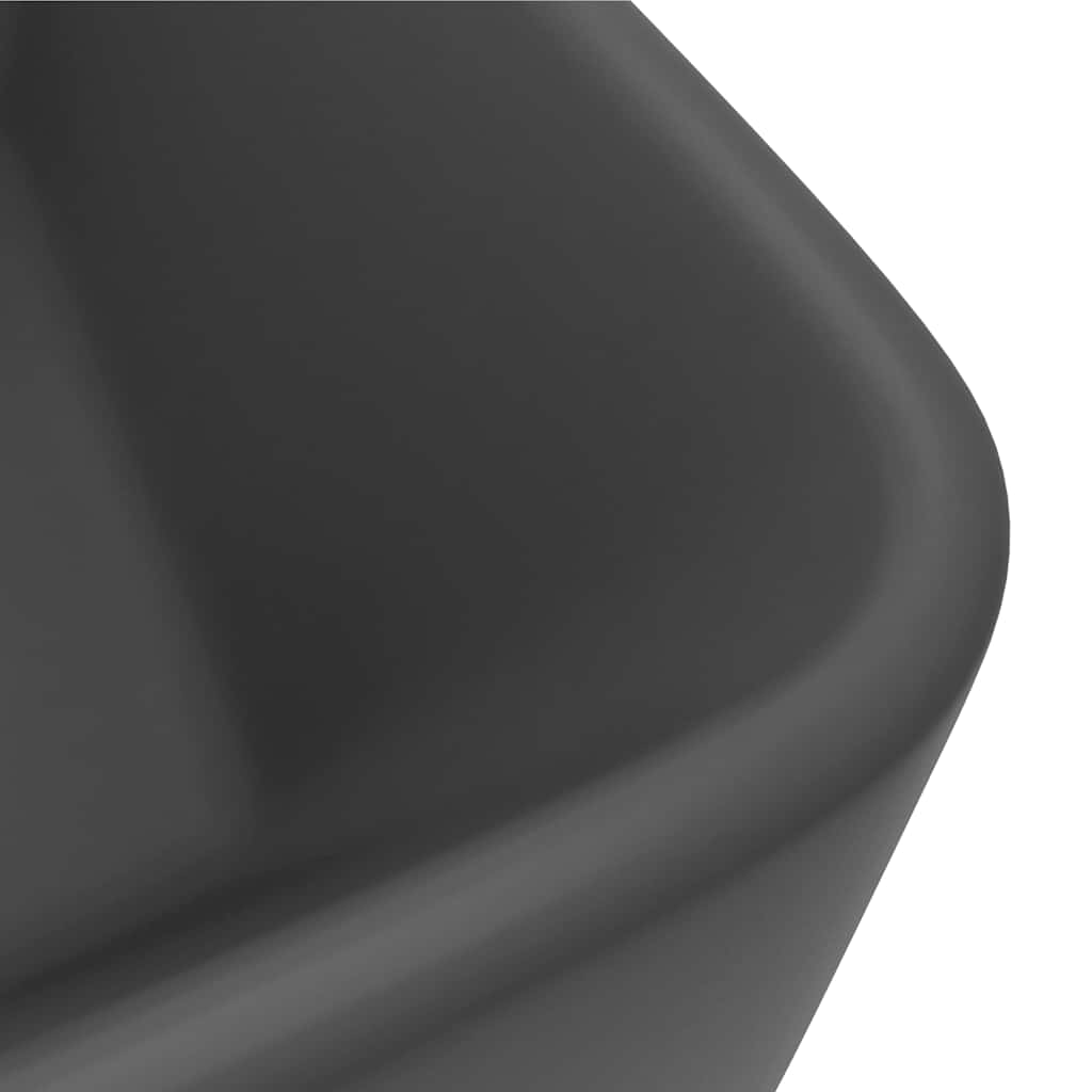 vidaXL Luxury Wash Basin Matt Dark Grey 41x30x12 cm Ceramic 5