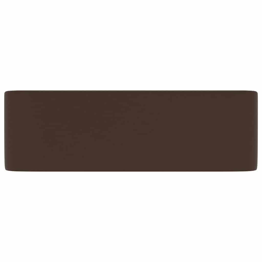 vidaXL Luxury Wash Basin Matt Dark Brown 41x30x12 cm Ceramic 4
