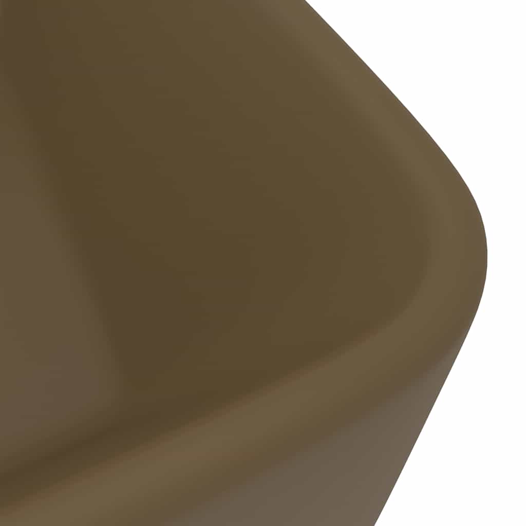 vidaXL Luxury Wash Basin Matt Cream 41x30x12 cm Ceramic 5