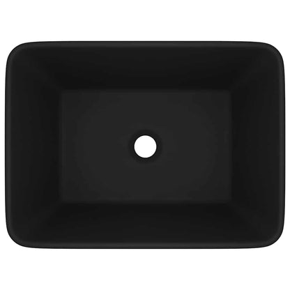 vidaXL Luxury Wash Basin Matt Black 41x30x12 cm Ceramic 3