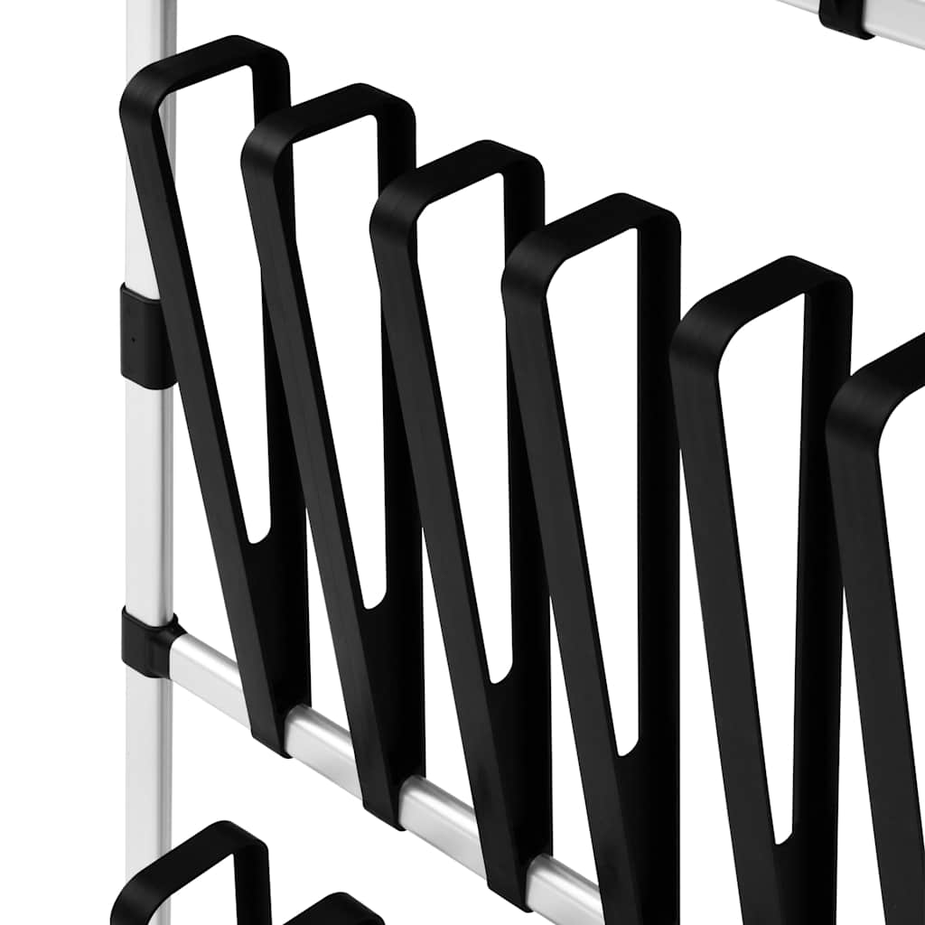vidaXL Boot Rack | Silver and black | Aluminium, Plastic 6