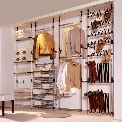 vidaXL Telescopic Wardrobe System | Silver | Aluminium 3