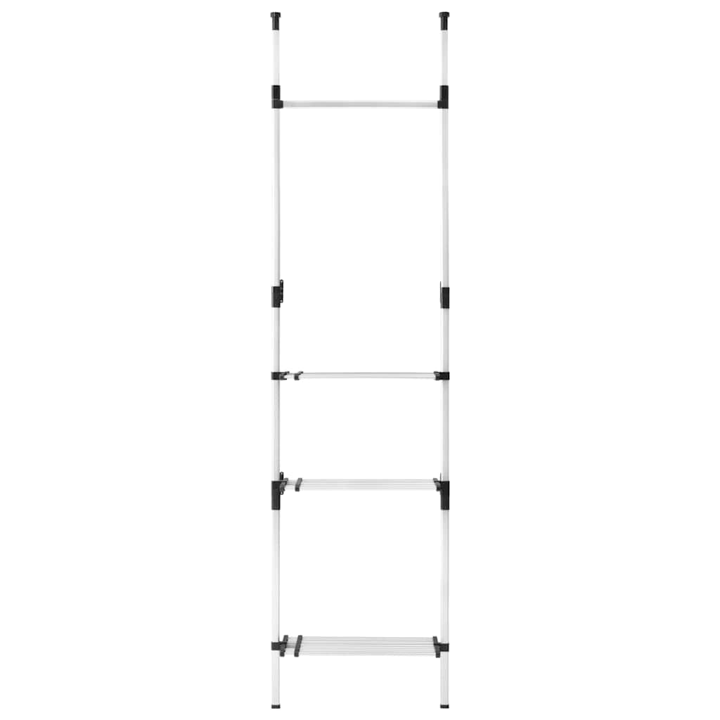 vidaXL Telescopic Wardrobe System | Silver | Aluminium 6