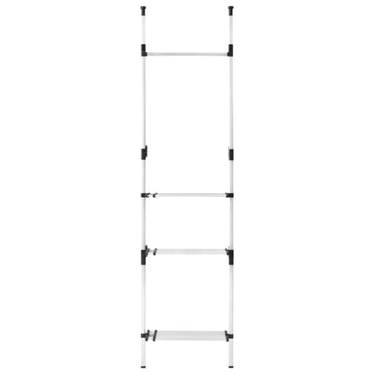 vidaXL Telescopic Wardrobe System | Silver | Aluminium 6