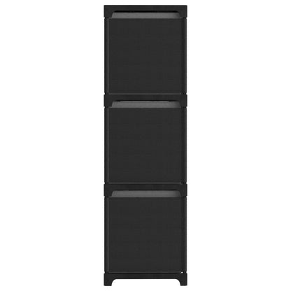 vidaXL Display Shelf | Black and Grey | Fabric (100% polyester), Steel | 9-Cube 3