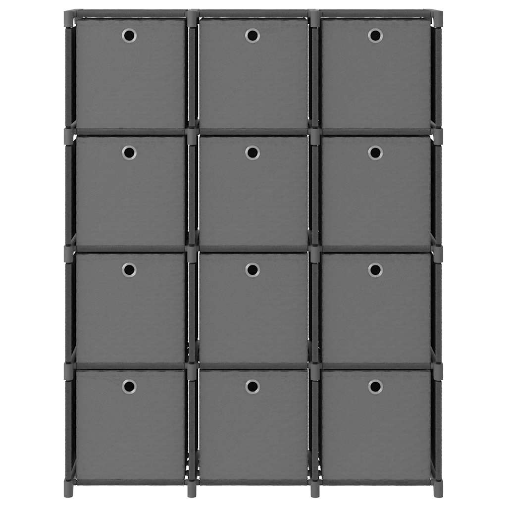 vidaXL Display Shelf | Grey | Fabric (100% polyester), steel | Large 2