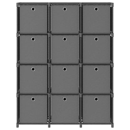 vidaXL Display Shelf | Grey | Fabric (100% polyester), steel | Large 2