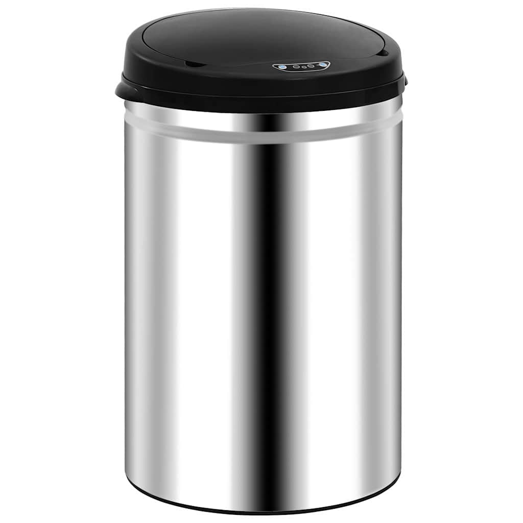 vidaXL Automatic Sensor Dustbin 30 L Stainless Steel 2