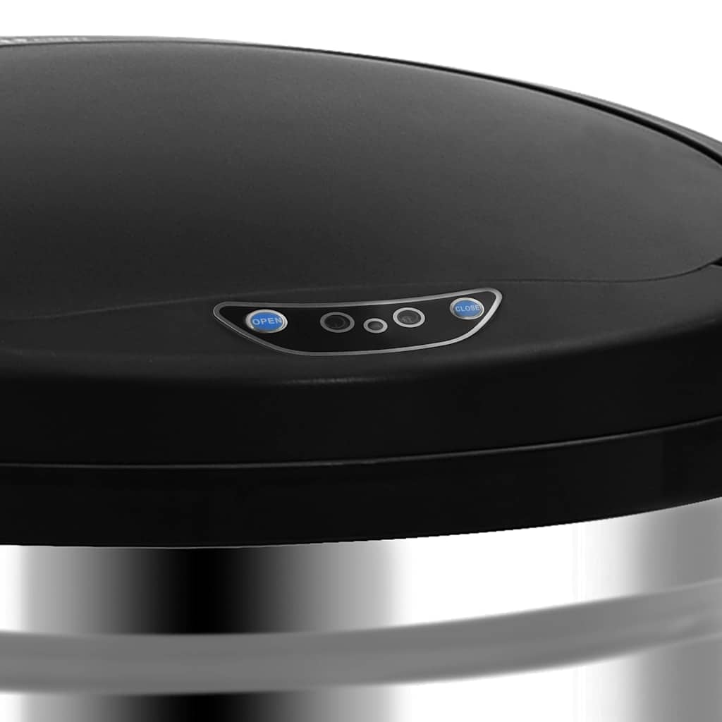 vidaXL Automatic Sensor Dustbin 30 L Stainless Steel 6