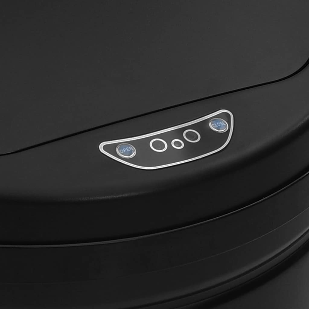 322698 vidaXL Automatic Sensor Dustbin 30 L Carbon Steel Black 5